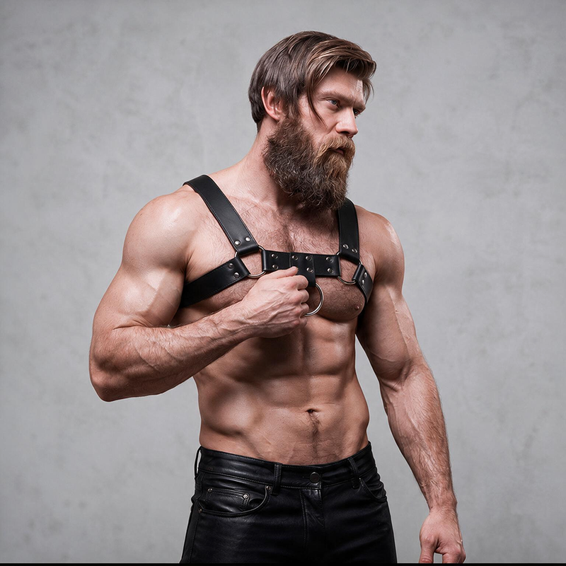 FETISH SUBMISSIVE ATTITUDE - BRUSTHARNESS AUS ÖKOLEDER FÜR HERREN