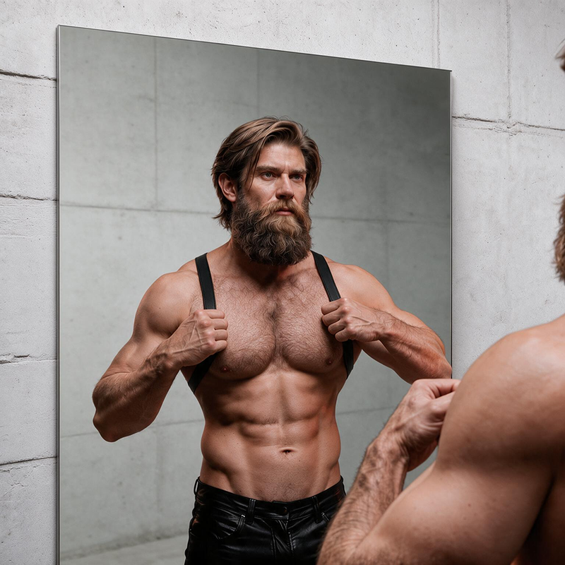 FETISH SUBMISSIVE ATTITUDE - RÜCKENHARNESS AUS ÖKOLEDER FÜR HERREN