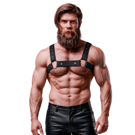 FETISH SUBMISSIVE ATTITUDE - VERSTELLBARER NEOPREN-BRUST-SPORT-HARNESS FÜR MNNER