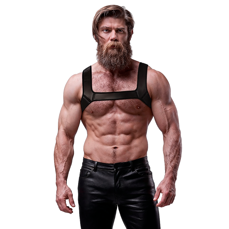 FETISH SUBMISSIVE ATTITUDE - NEOPREN-BRUSTGURT FÜR MNNER, GRÖSSE L
