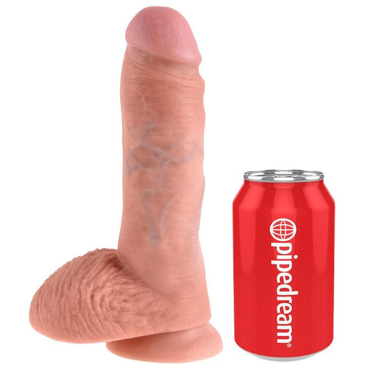 KING COCK - 8 DILDO FLESH WITH EGGS 20.3 CM
