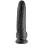KING COCK - BLACK DILDO WITH BALLS 22.9 CM