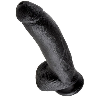 KING COCK - BLACK DILDO WITH BALLS 22.9 CM