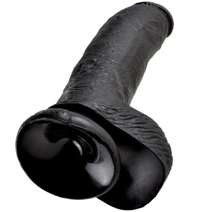 KING COCK - BLACK DILDO WITH BALLS 22.9 CM
