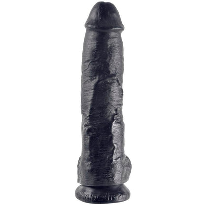 KING COCK - DILDO SCHWARZ MIT EIER 25.4 CM