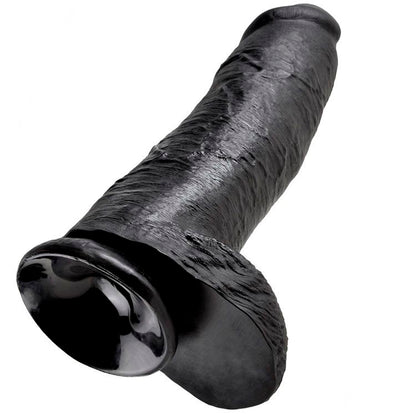 KING COCK - DILDO BLACK WITH TESTICLES 12 INCH