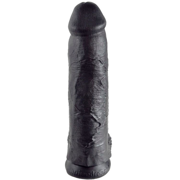 KING COCK - DILDO BLACK WITH TESTICLES 12 INCH