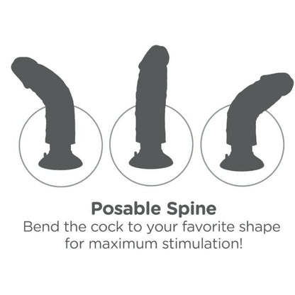 KING COCK - VIBRATOR DILDO WITH TESTICLES 7 INCH NATURAL