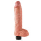 KING COCK - VIBRIERENDER DILDO MIT HODEN 25.5 CM NATÜRLICHE FARBE