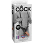KING COCK - 25,5 CM HOLLOW STRAP-ON SUSPENDER SYSTEM FLESH
