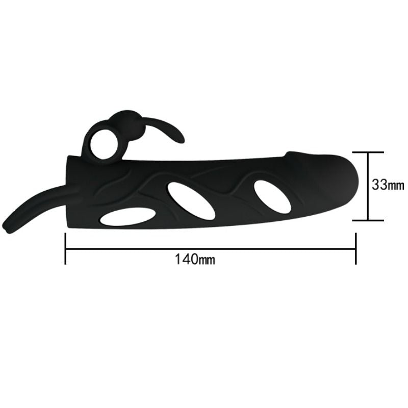 PRETTY LOVE - SILICONE SLEEVE WITH VIBRATION 14 CM 1.0