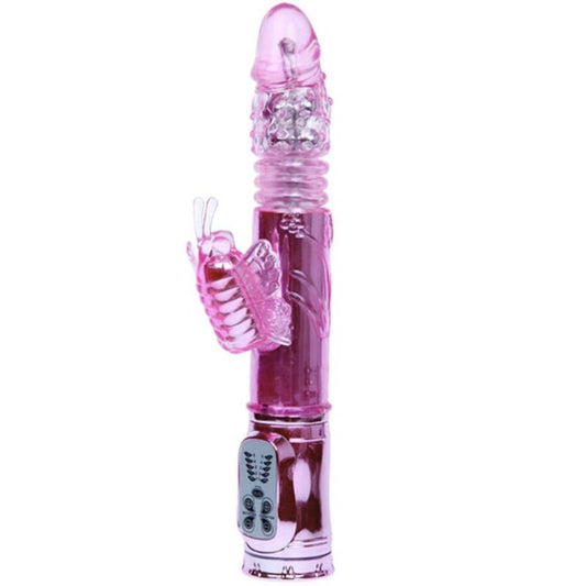 BAILE - RECHARGEABLE VIBRATOR WITH ROTATION AND PULSATING BUTTERFLY STIMULATOR