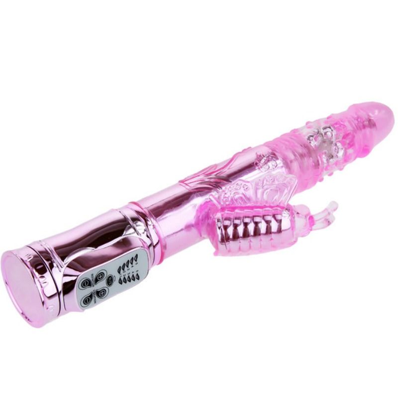 BAILE - RECHARGEABLE VIBRATOR WITH ROTATION AND PULSATING BUTTERFLY STIMULATOR