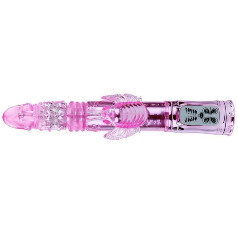 BAILE - RECHARGEABLE VIBRATOR WITH ROTATION AND PULSATING BUTTERFLY STIMULATOR
