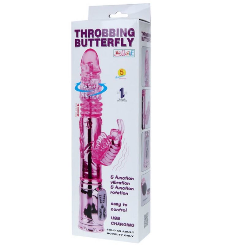 BAILE - RECHARGEABLE VIBRATOR WITH ROTATION AND PULSATING BUTTERFLY STIMULATOR