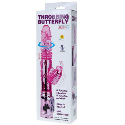 BAILE - RECHARGEABLE VIBRATOR WITH ROTATION AND PULSATING BUTTERFLY STIMULATOR