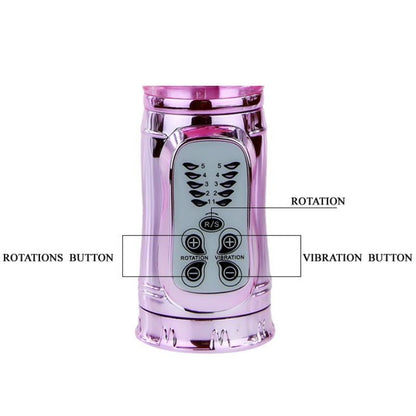 BAILE - RECHARGEABLE VIBRATOR WITH ROTATION AND PULSATING BUTTERFLY STIMULATOR