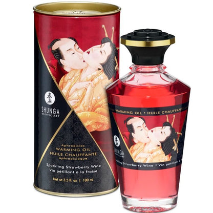 SHUNGA - STRAWBERRY AND CAVA WARMING EFFECT MASSAGE OIL 100 ML