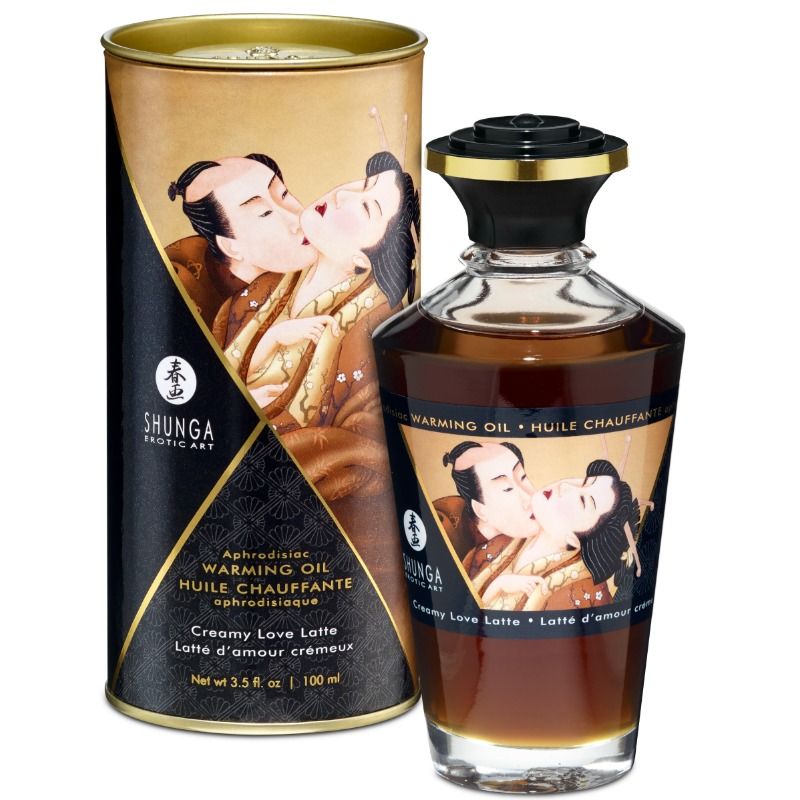SHUNGA - CREAMY LOVE LATTE FLAVOR WARMING EFFECT MASSAGE OIL 100 ML