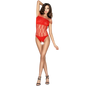 PASSION - WOMAN BS035 ROTER BODYSTOCKING, EINE GRÖSSE