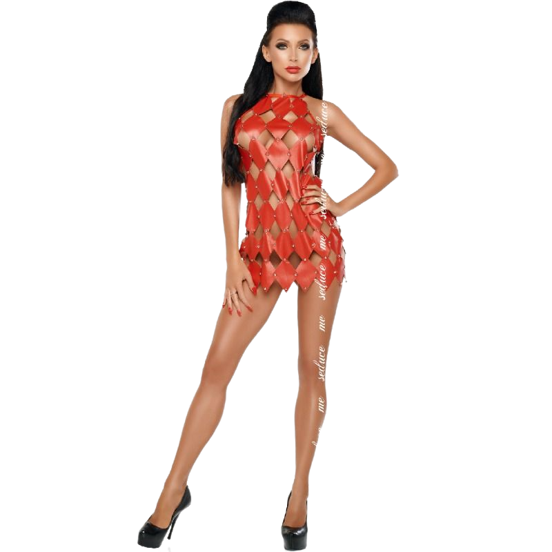 ME-SEDUCE - GWEN DRESS OPEN BACK RED L/XL
