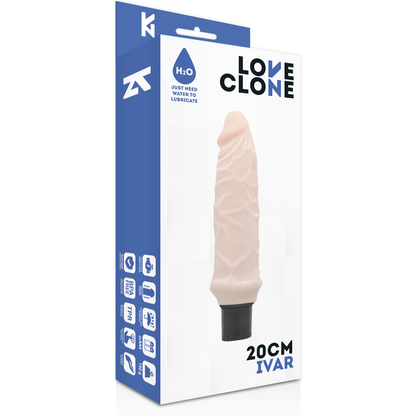 LOVECLONE - IVAR SELF-LUBRICATING VIBRATOR 20 CM -Ø- 3.7 CM