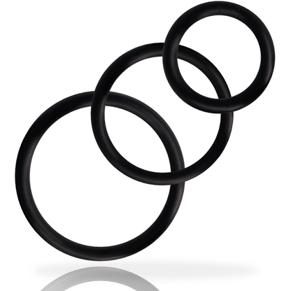 ADDICTED TOYS - RING SET FOR PENIS BLACK