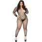 LEG AVENUE - CRYSTALLIZED NET BODY STOCKING 1X-2X
