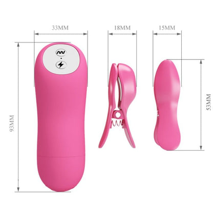 BAILE - ROMANTIC WAVE PIECES WITH VIBRATION AND FUCHSIA ELECTROSHOCK