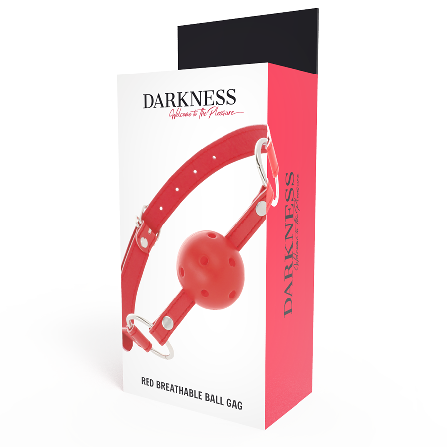 DARKNESS - RED, BREATHABLE GAG