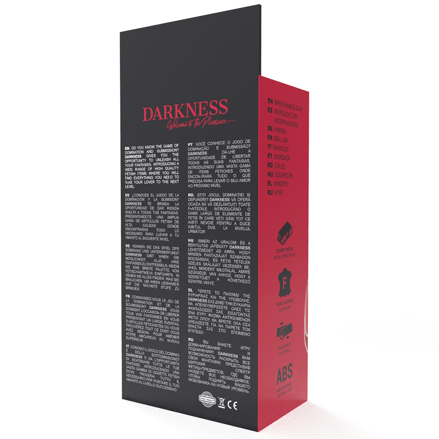 DARKNESS - RED, BREATHABLE GAG