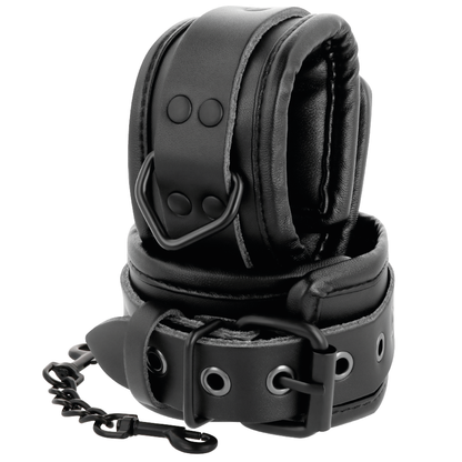 DARKNESS - ADJUSTABLE BLACK LEATHER CUFFS