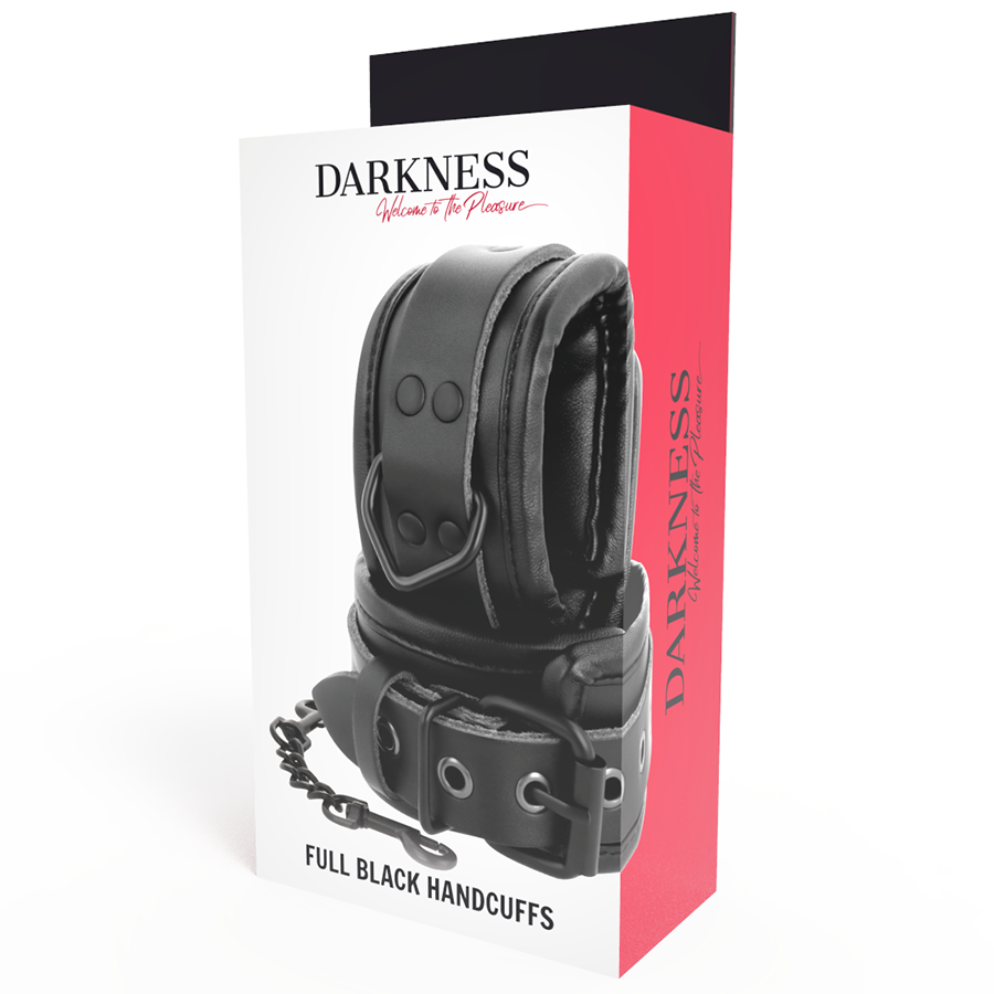 DARKNESS - ADJUSTABLE BLACK LEATHER CUFFS