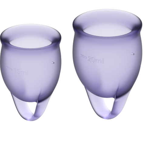 SATISFYER - FEEL CONFIDENT MENSTRUAL CUP LILAC 15 + 20 ML
