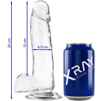 X RAY - CLEAR ROOSTER WITH BALLS 20 CM -O- 4.5 CM