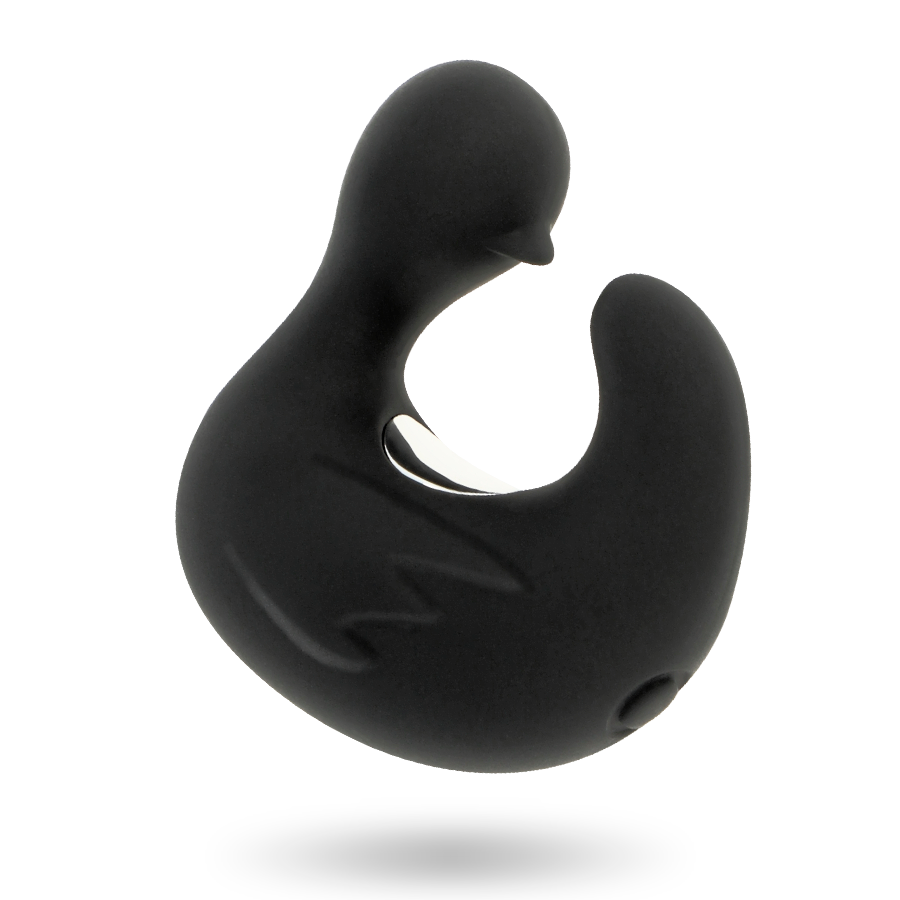 BLACK&SILVER - DUCKYMANIA RECHARGEABLE SILICONE STIMULATING DUCK CUDDLER