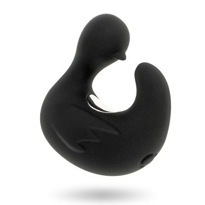 BLACK&SILVER - DUCKYMANIA RECHARGEABLE SILICONE STIMULATING DUCK CUDDLER