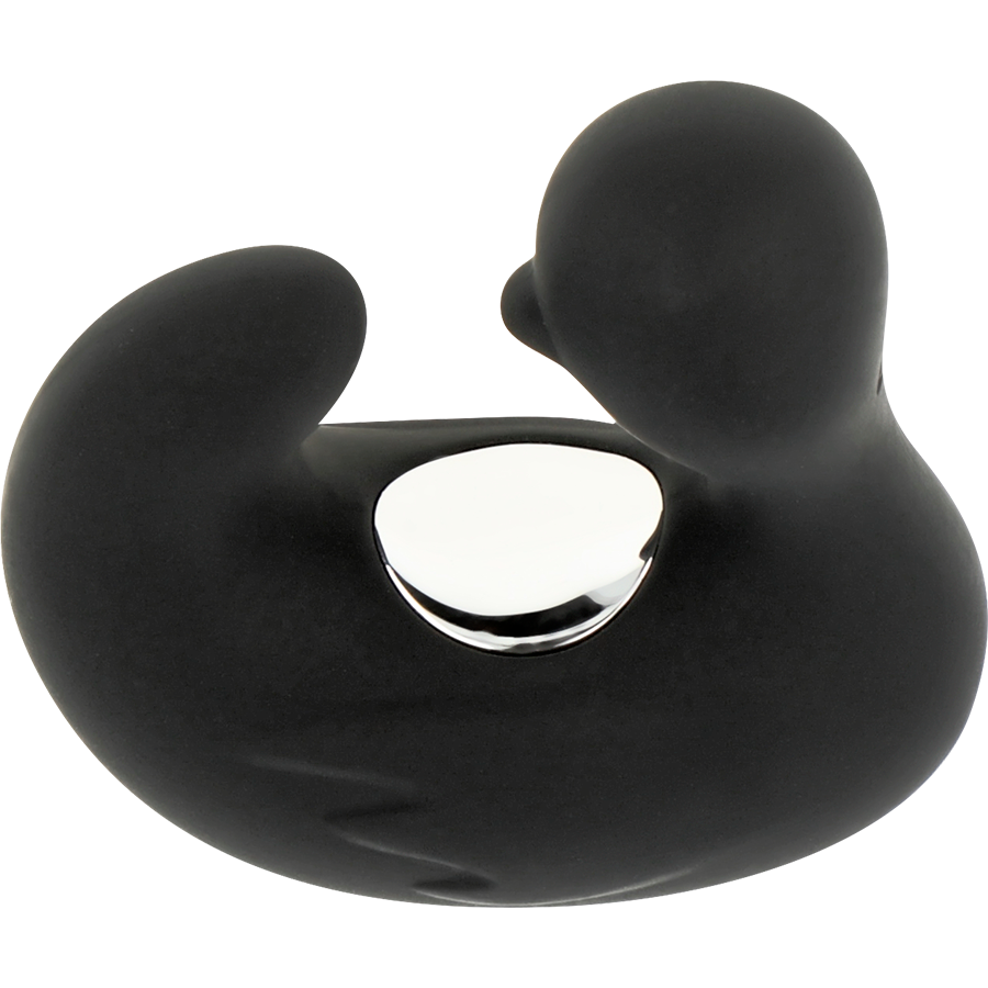 BLACK&SILVER - DUCKYMANIA RECHARGEABLE SILICONE STIMULATING DUCK CUDDLER