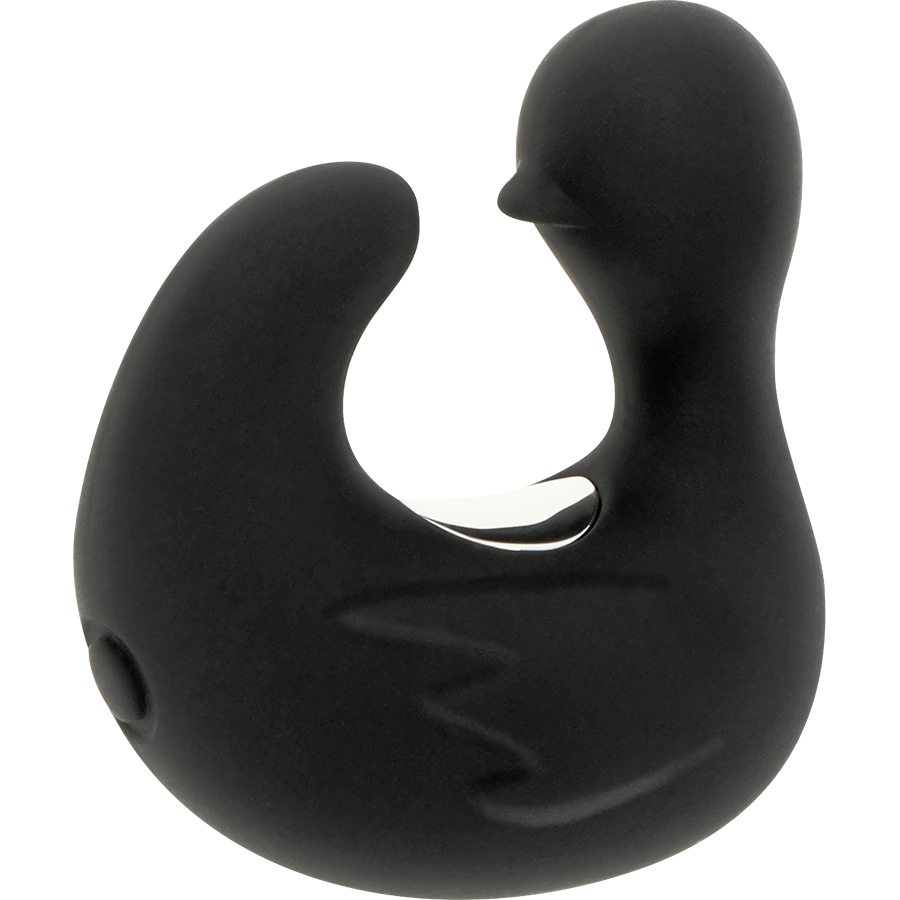 BLACK&SILVER - DUCKYMANIA RECHARGEABLE SILICONE STIMULATING DUCK CUDDLER