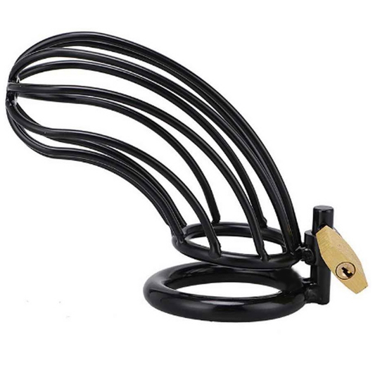 METAL HARD - BLACK BIRD CHASTITY CAGE