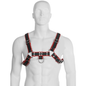 LEATHER BODY - CHAIN HARNESS III BLACK/RED