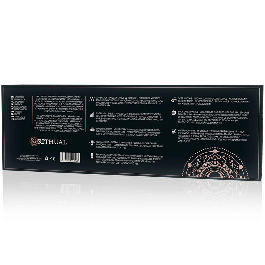 RITHUAL - POWERFUL RECHARGEABLE AKASHA - WAND 2.0 BLACK