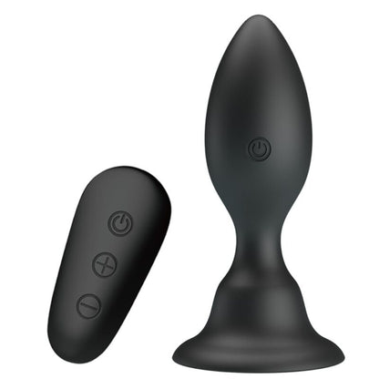 MR PLAY - ANAL PLUG WITH VIBRATION, BLACK REMOTE CONTROL