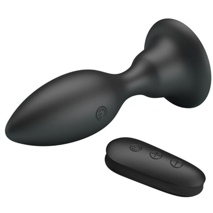 MR PLAY - ANAL PLUG WITH VIBRATION, BLACK REMOTE CONTROL