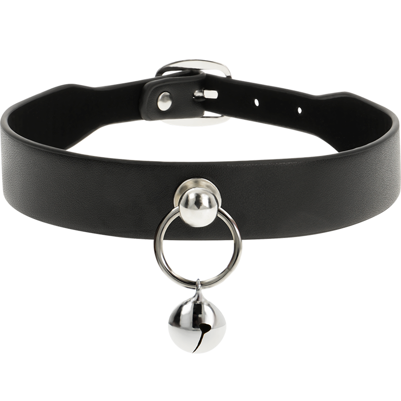 COQUETTE CHIC DESIRE - VEGAN LEATHER NECKLACE WOMEN'S ACCESSORY BELL/HOOP