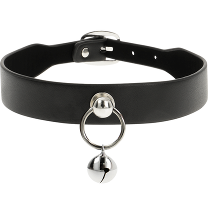 COQUETTE CHIC DESIRE - VEGAN LEATHER NECKLACE WOMEN'S ACCESSORY BELL/HOOP