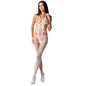 PASSION - WOMAN BS084 WHITE BODYSTOCKING, ONE SIZE