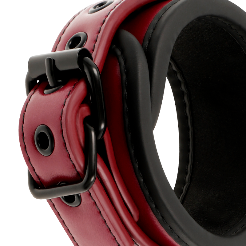 FETISH SUBMISSIVE DARK ROOM - ANKLE CUFFS MADE OF VEGAN LEATHER WITH NEOPRENE LINING