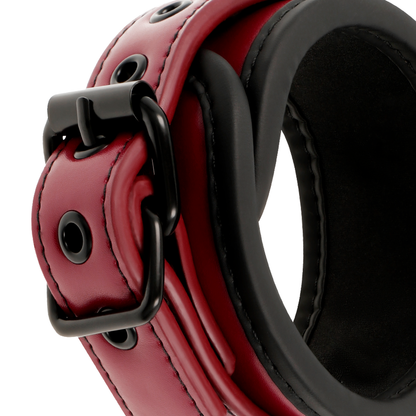 FETISH SUBMISSIVE DARK ROOM - ANKLE CUFFS MADE OF VEGAN LEATHER WITH NEOPRENE LINING