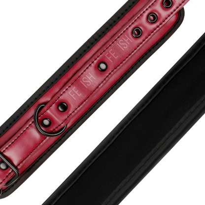 FETISH SUBMISSIVE DARK ROOM - ANKLE CUFFS MADE OF VEGAN LEATHER WITH NEOPRENE LINING
